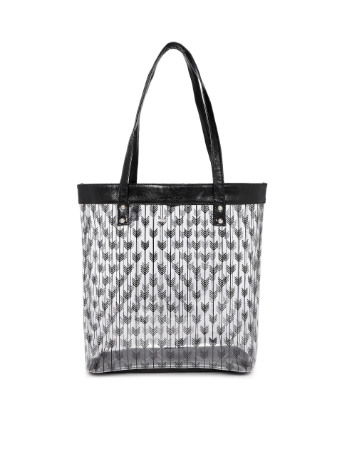 

Kanvas Katha Black & White Printed Tote Bag