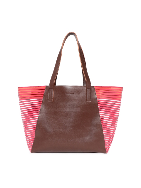 

Kanvas Katha Brown & Red Colourblocked Shoulder Bag