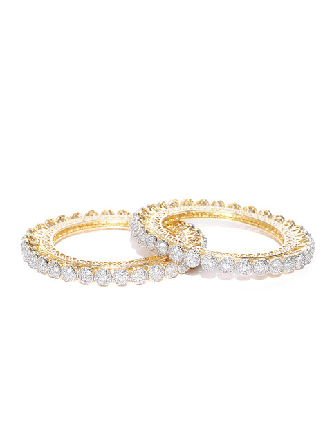

YouBella Set of 2 Gold-Toned Stone-Studded Bangles