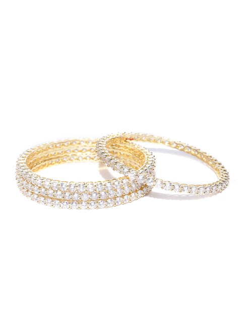 

YouBella Set of 4 Gold-Toned Stone-Studded Bangles