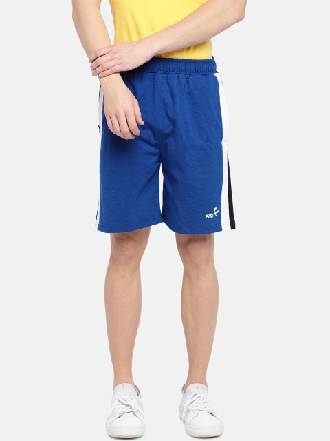 

FiTZ Men Blue Solid Regular Fit Sports Shorts