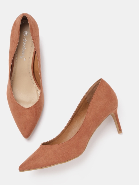 

DressBerry Women Brown Solid Pumps