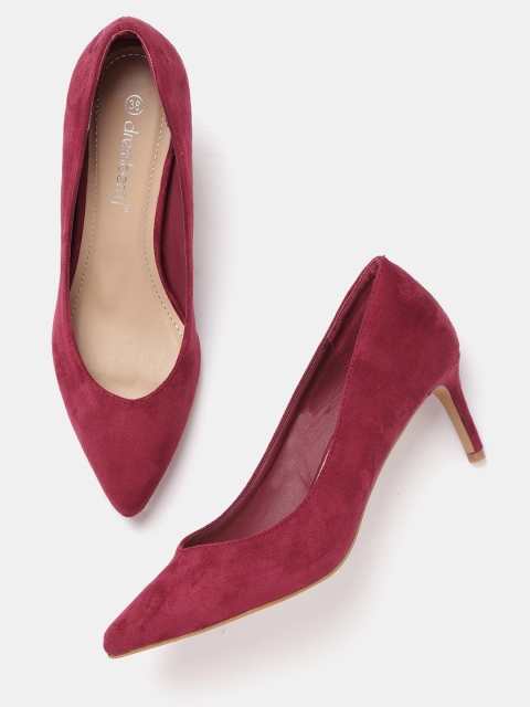 

DressBerry Women Maroon Solid Pumps