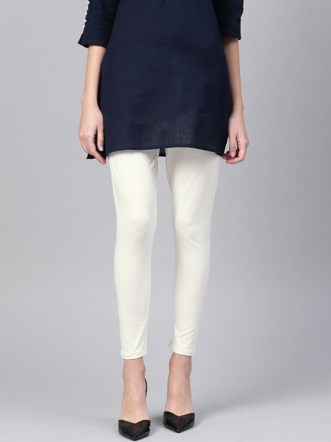 

W Women Off-White Solid Leggings