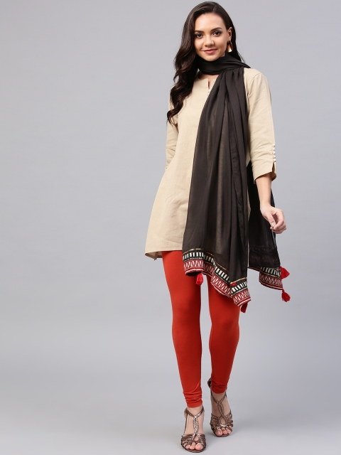 

W Brown Solid Dupatta