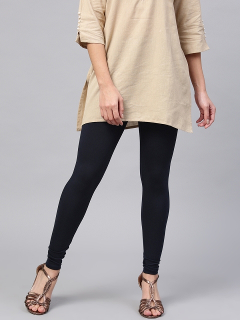 

W Women Navy Blue Solid Leggings