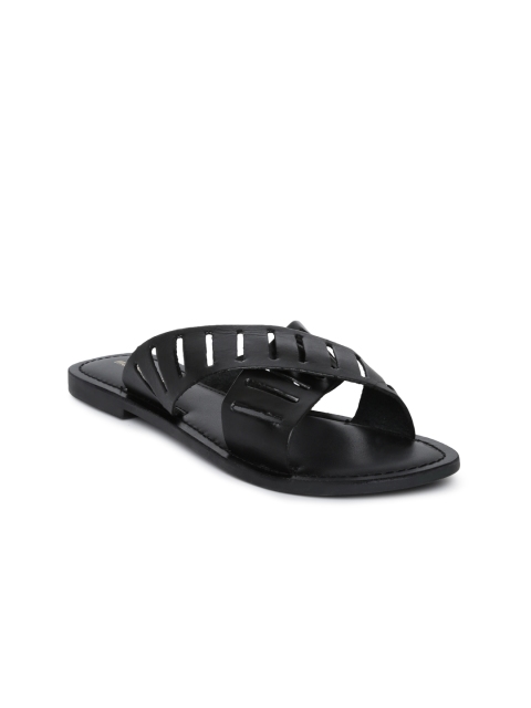 

Steve Madden Women Black Solid Open Toe Flats