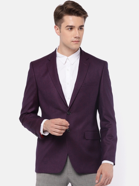 

Raymond Men Violet Contemporary Fit Single-Breasted Solid Blazer