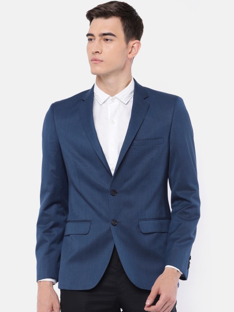 

Raymond Men Blue Self-Design Slim Fit Casual Blazer