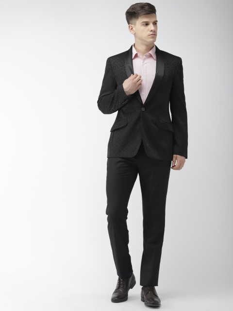 

Raymond Men Black Self Design Contemporary Fit Tuxedo