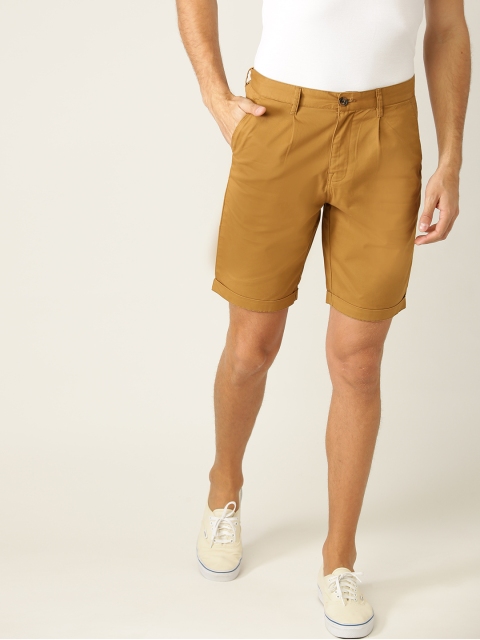 

United Colors of Benetton Men Brown Solid Slim Fit Chino Shorts