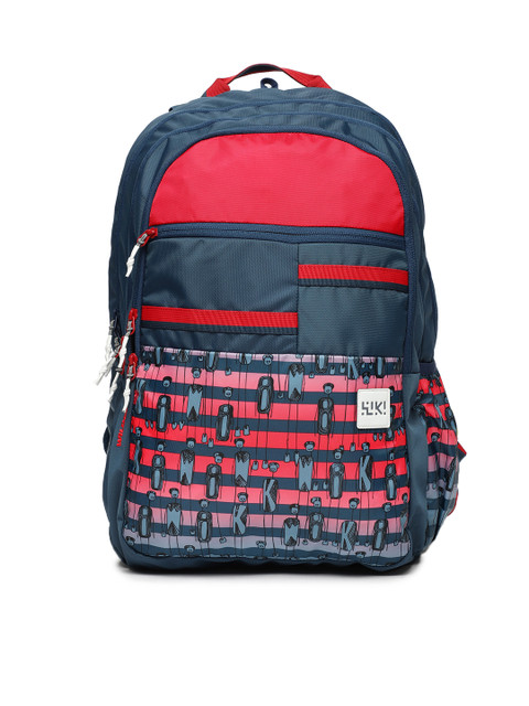 

Wildcraft Unisex Navy Blue & Red WIKI 6 Character Printed Backpack