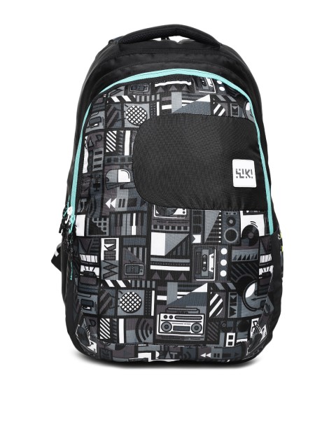 

Wildcraft Unisex Black Graphic Printed WIKI 9 Music Backpack