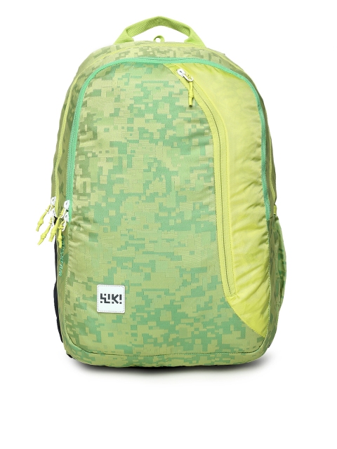 

Wildcraft Unisex Green & Yellow Graphic Backpack