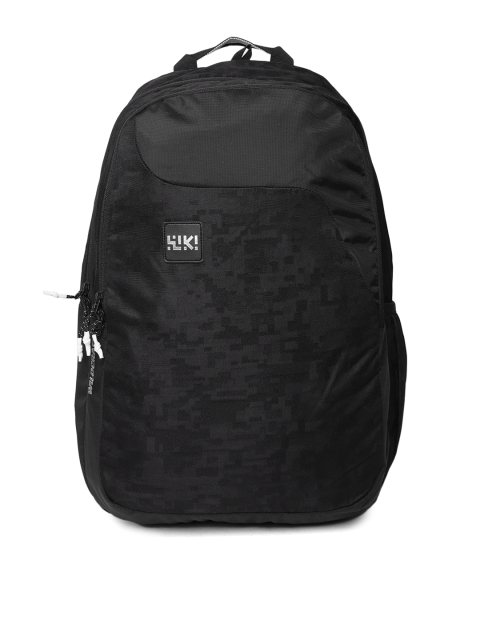 

Wildcraft Unisex Black Self-Design Backpack