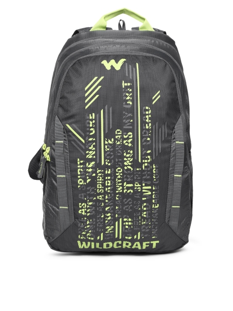 

Wildcraft Unisex Black & Green Graphic Backpack