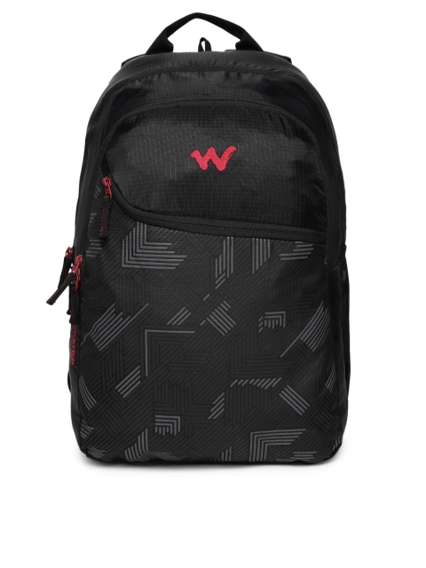 

Wildcraft Unisex Black WC 3 Rigid Stripes Graphic Backpack