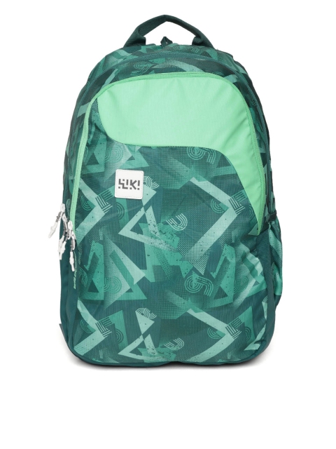 

Wildcraft Unisex Green Geometric Print Backpack