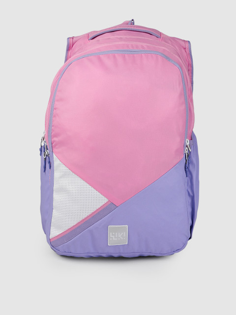 

Wildcraft Girls Pink & Blue Colourblocked Backpack