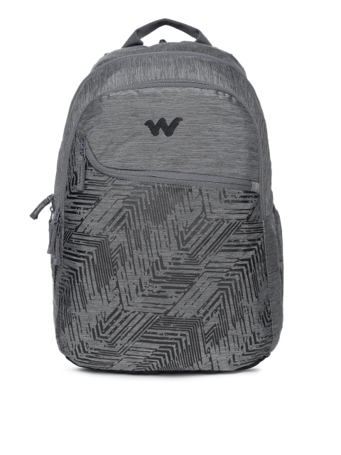 

Wildcraft Unisex Grey & Black Graphic Backpack