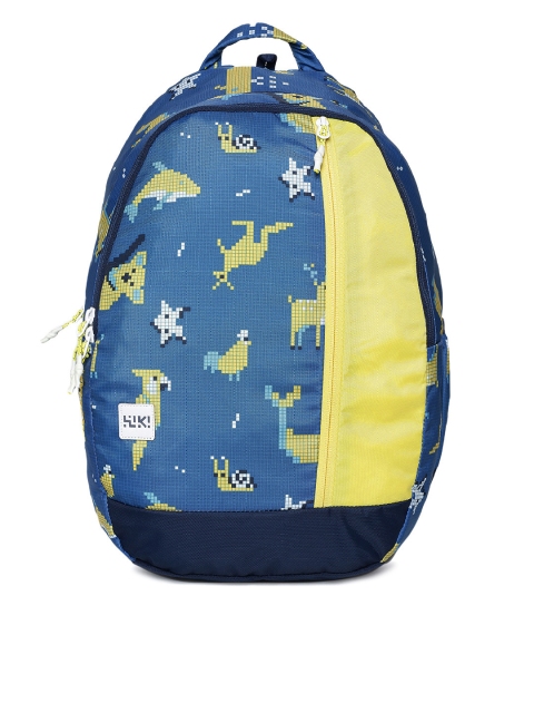 

Wildcraft Kids Blue & Yellow Graphic Backpack