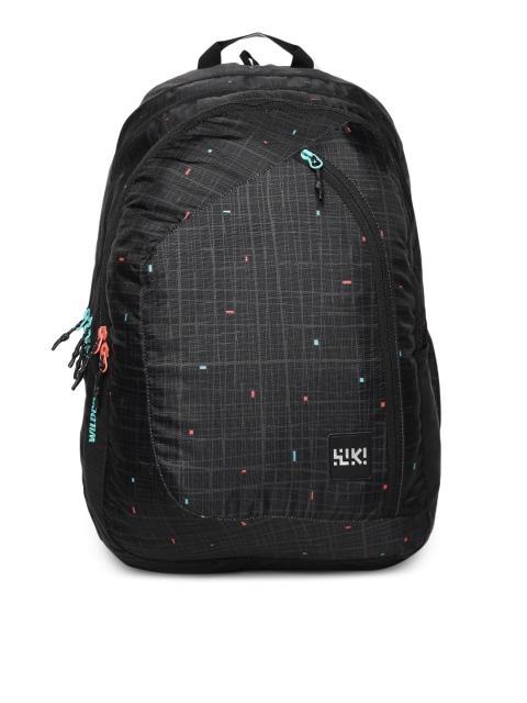 

Wildcraft Unisex Black Graphic Backpack