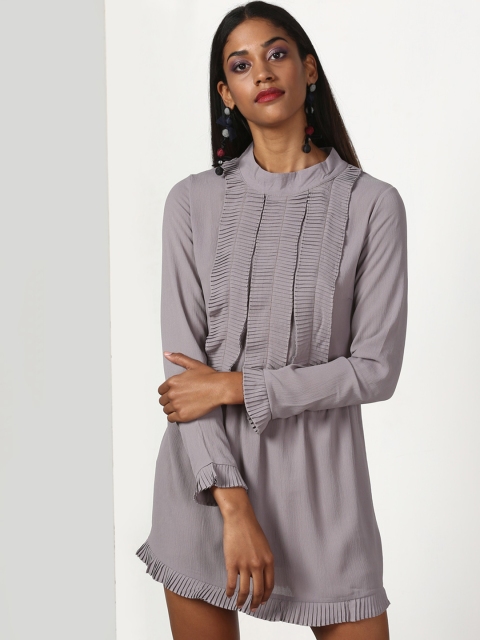 

Miss Bennett Women Grey Solid A-Line Dress