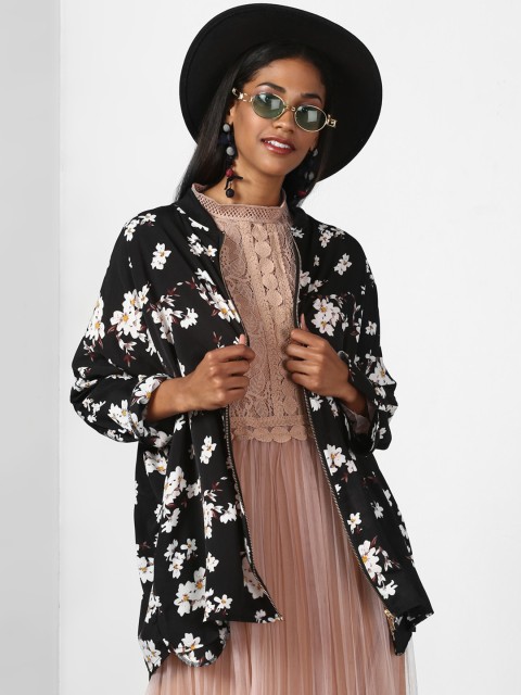 

Miss Bennett Women Black Printed Bomber
