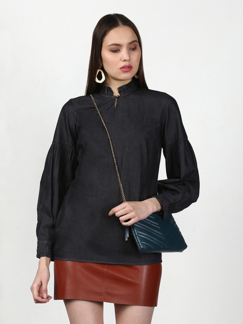 

Miss Bennett Black Solid Regular Top