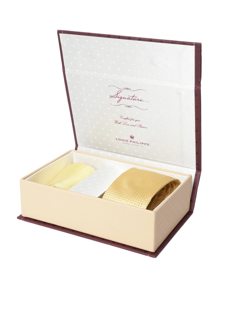 

Louis Philippe Men Yellow Accessory Gift Set