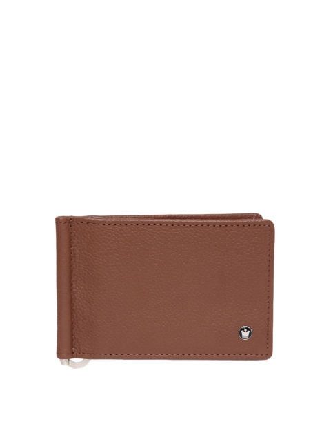 

Louis Philippe Men Brown Solid Genuine Leather Money Clip