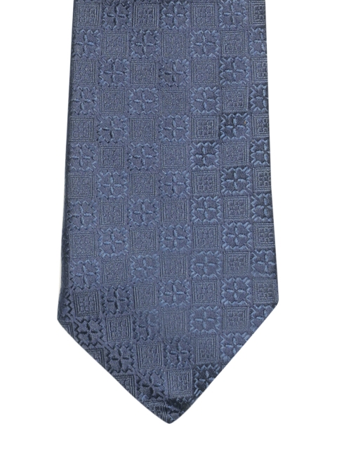 

Louis Philippe Navy Blue Silk Woven Design Broad Tie