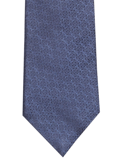 

Louis Philippe Navy Blue Silk Woven Design Broad Tie