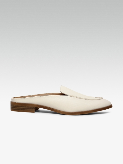 

Steve Madden Women Off-White Solid Mules