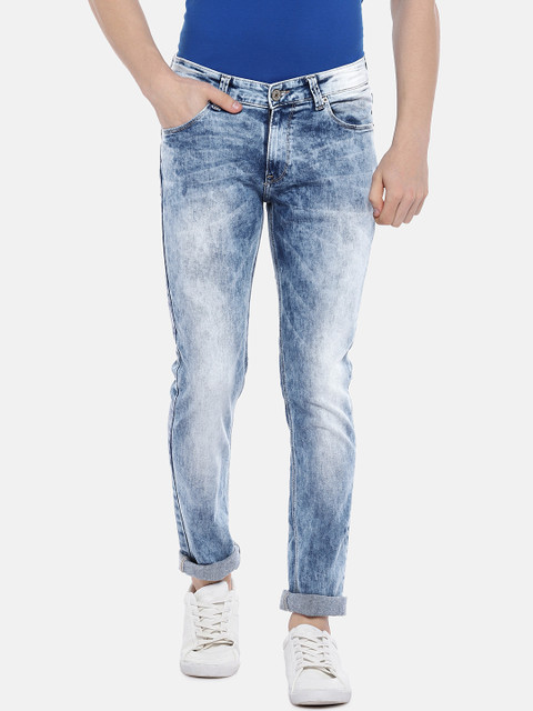 

SPYKAR Men Blue Skinny Fit Low-Rise Clean Look Stretchable Jeans