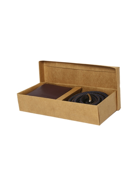 

Teakwood Leathers Men Brown & Black Accessory Gift Set