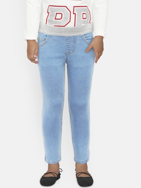 

United Colors of Benetton Girls Blue Mid-Rise Clean Look Stretchable Jeans
