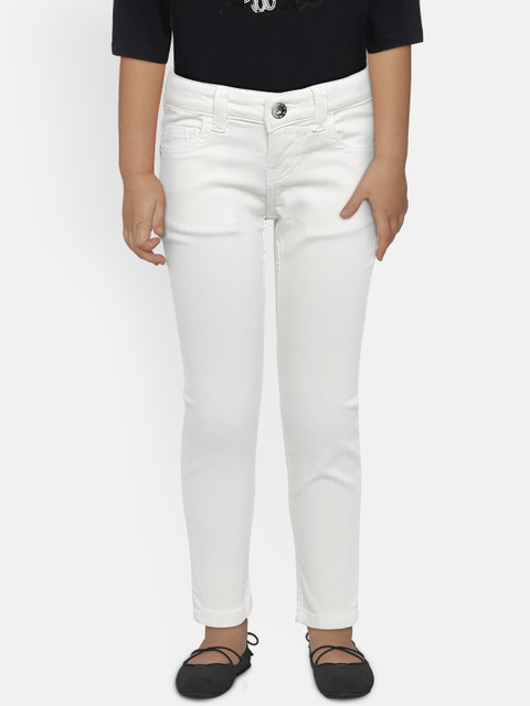 

United Colors of Benetton Girls White Mid-Rise Clean Look Stretchable Jeans