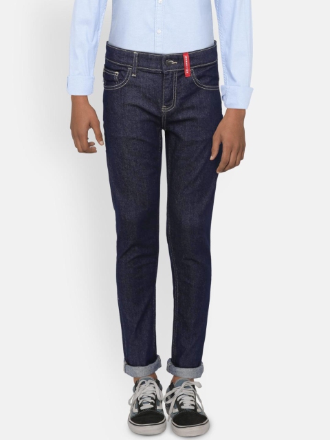 

United Colors of Benetton Boys Navy Blue Regular Fit Mid-Rise Clean Look Stretchable Jeans