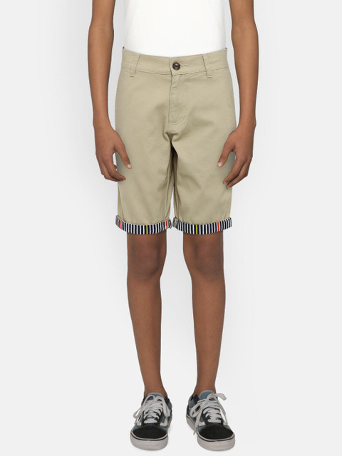 

United Colors of Benetton Boys Khaki Solid Regular Fit Shorts