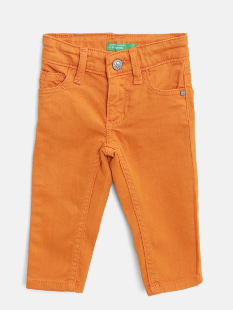 

United Colors of Benetton Boys Orange Mid-Rise Clean Look Stretchable Jeans