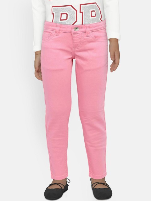 

United Colors of Benetton Girls Pink Mid-Rise Clean Look Stretchable Jeans