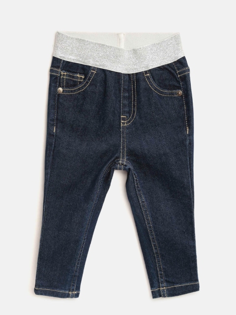 

United Colors of Benetton Girls Navy Blue Solid Jeggings