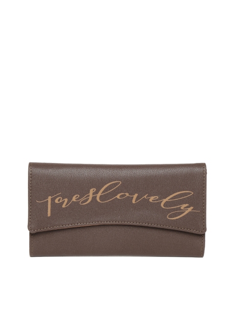 

Baggit Women Coffee Brown Printed Three Fold Wallet