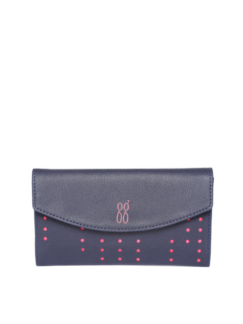 

Baggit Women Navy Blue Solid Two Fold Wallet