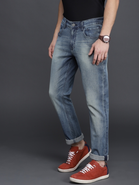 

WROGN Men Blue Slim Fit Mid-Rise Clean Look Stretchable Jeans