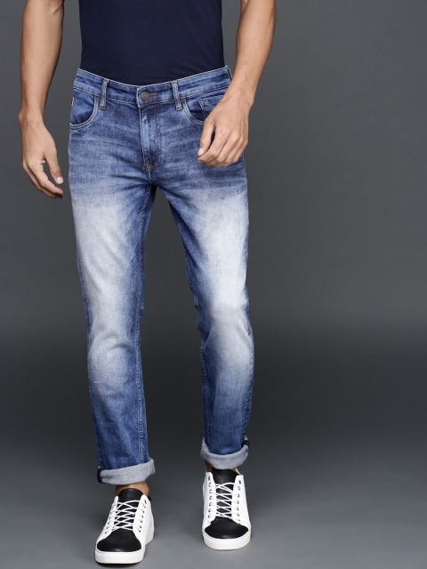 

WROGN Men Blue Slim Fit Mid-Rise Clean Look Stretchable Jeans