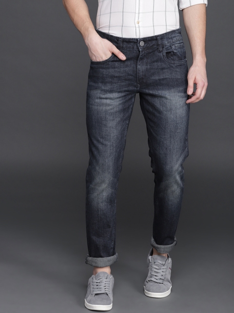 

WROGN Men Blue Slim Fit Mid-Rise Clean Look Stretchable Jeans