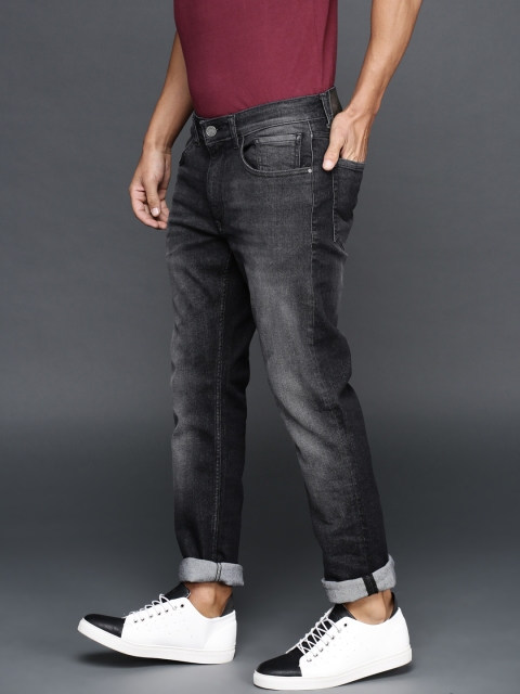 

WROGN Men Black Slim Fit Mid-Rise Clean Look Stretchable Jeans