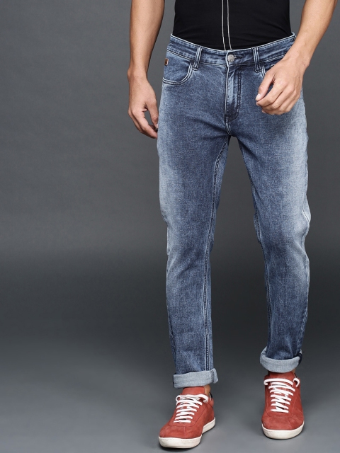 

WROGN Men Blue Slim Fit Mid-Rise Clean Look Stretchable Jeans